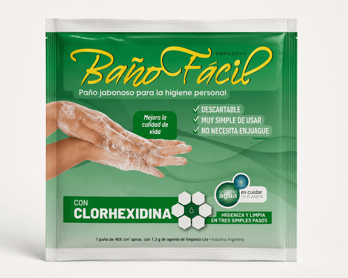 Baño facil x 10 clorhexidina