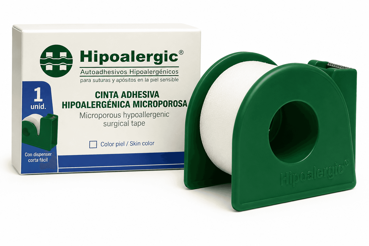 Cinta adhesiva hipoalergénica 5 cm x 9 m